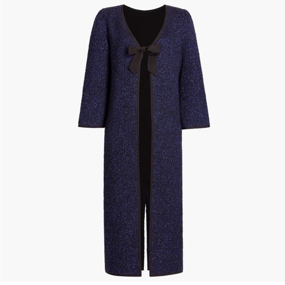 🌲Hill House Home - Lou Lou Duster Jacket Navy Midnight Tweed Size Small - Picture 5 of 13